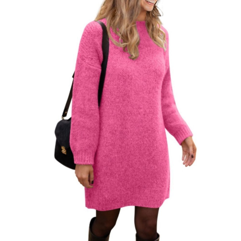 PrettyGarden Pullover Oversized Sweater Dress Pink Soft Small S NWT